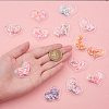 60Pcs 6 Colors Quicksand Sequin Plastic Cabochons KY-CJ0001-41-4