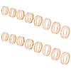 Unicraftale 16pcs 8 Style 201 Stainless Steel Grooved Finger Ring Settings RJEW-UN0001-28-1