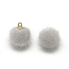 Faux Mink Fur Covered Charms X-WOVE-S084-38G-1