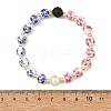 Handmade Printed Porcelain Beaded Bracelets BJEW-JB14222-3
