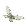 Bling Resin Butterfly Brooch Pin with Crystal Rhinestone JEWB-P016-04P-01-3