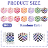 30Pcs UV Plating Opaque Acrylic Beads OACR-SP0001-92-2