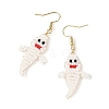 Halloween Glass Seed Bead Dangle Earrings EJEW-MZ00769-02-4