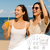 Ocean Theme Brass & 304 Stainless Steel Necklaces & Bracelets & 304 Stainless Steel Earring & Brass Cuff Rings Sets SJEW-PH00007-5