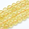 Natural Citrine Beads Strands G-E483-13-6mm-1