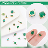 AHADERMAKER 30Pcs 15 Styles Brass PAve Glass & Cubic Zirconia Connector Charms GLAA-GA0001-74-3