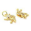 Rack Plating Brass Micro Pave Cubic Zirconia Charms KK-D036-17G-3