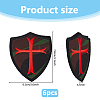 6Pcs Shield Cross Embroidered Patch DIY-DC0004-45-2