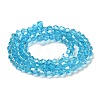 Transparent Electroplate Glass Beads Strands EGLA-A039-T4mm-B19-2