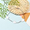 Face Mask Shape Alloy Link Anklets AJEW-AN00308-04-5