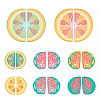 16Pcs 8 Style Translucent Acrylic Pendants TACR-PH0001-26-1