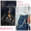 6Pcs Heart Alloy Spring Gate Rings FIND-TA0011-14B-7