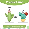 10Pcs 2 Styles Opaque Resin Plant Pendants RESI-YW0005-66-2