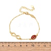 Sports Brass Micro Pave Cubic Zirconia Infinity Link Bracelets BJEW-D386-01C-G-3
