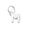 925 Sterling Silver Letter Charms STER-C012-01S-M-1