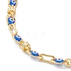 Golden Plated Brass Link Chain Anklets AJEW-AN00413-2