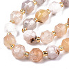 Natural Cherry Blossom Agate Beads Strands G-T131-80-3