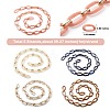 5 Strands 5 Colors Handmade Acrylic Cable Chains CHAC-SZ0001-02-2