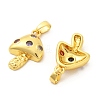 Brass Micro Pave Cubic Zirconia Pendants KK-G533-17G-02-2