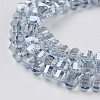 Electroplate Glass Beads Strands EGLA-L012-B-PL03-2