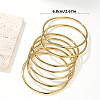 7Pcs Stainless Steel Plain Bangles for Women AW3948-4-1