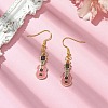 Golden Alloy Enamel Dangle Earrings EJEW-JE05653-4