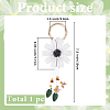 Leather and Alloy Keychain HJEW-WH20022-04B-01-2