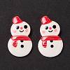 Christmas Themed Opaque Resin Cabochons CRES-P022-02-3