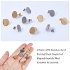 DICOSMETIC 20Pcs 2 Color 201 Stainless Steel Stud Earring Findings STAS-DC0009-99-4