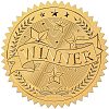 34 Sheets Self Adhesive Gold Foil Embossed Stickers DIY-WH0509-074-1