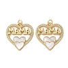 Brass Micro Pave Cubic Zirconia Pendants KK-U070-04D-G-1