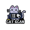 Cat with Word Cat Scan Enamel Pins JEWB-Q014-03C-1