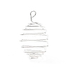 Iron Wire Spiral Bead Cage Pendants IFIN-Q126-01S-4