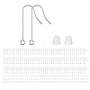 300Pcs 316 Surgical Stainless Steel Earring Hooks STAS-DC0011-38-1