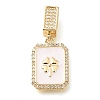 Brass Micro Pave Cubic Zirconia Pendants KK-S049-05G-B-1