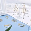 Alloy Open Back Bezel Pendants PALLOY-SC0002-65G-5