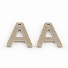 Tarnish Resistant 201 Stainless Steel Letter Charms STAS-S036-01-1