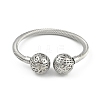 Hollow Round Brass Open Cuff Bangles BJEW-Z074-04P-2