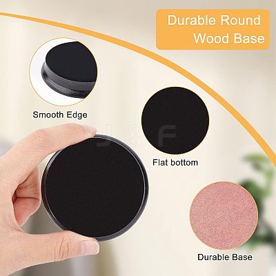 4Pcs Wood Display Basements WOOD-FG0001-24-1