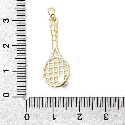 Brass ABS Imitation Pearl Pendants KK-P336-22G-1