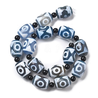Tibetan Style dZi Beads Strands G-NH0037-C08-02-1
