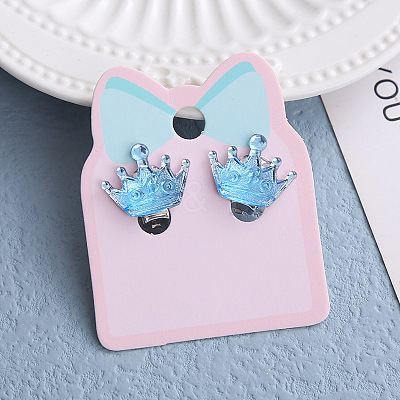 Alloy Plastic Clip-on Earrings for Kid WG9F41F-04-1