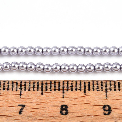 Baking Paint Pearlized Glass Pearl Bead Strands HY-N002-2mm-A04-1