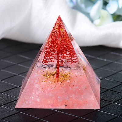 Orgonite Pyramid Resin Display Decorations PW-WG22430-01-1