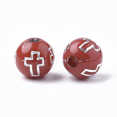 Plating Acrylic Beads PACR-Q113-10B-1