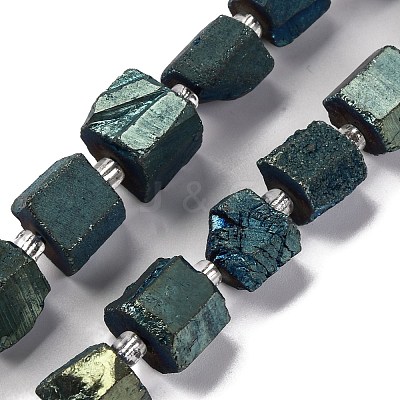 Electroplated Natural Quartz Beads Strands G-G767-02-17-1