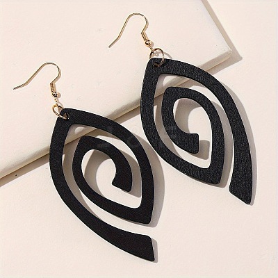 Iron Wood Dangle Earrings for Women WG05794-04-1