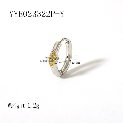 Elegant 304 Stainless Steel Hoop Earrings QA3505-10-1