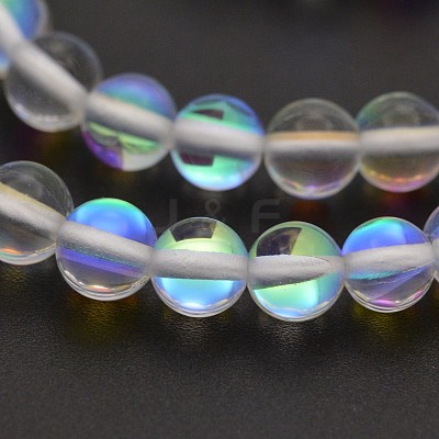 Round Synthetic Moonstone Beads Strands G-M210-10mm-11-1