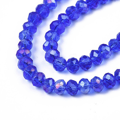 Electroplate Glass Beads Strands EGLA-A034-T4mm-B27-1